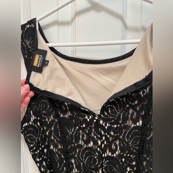 Sleeveless Lace Black Dress, Size 10 - Picture 3 of 4